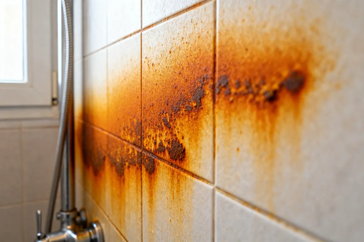 Traces oranges douche : causes et astuces pour les éliminer
